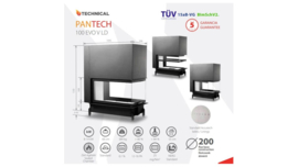 PanTech EVO 100 V LD - 3-Zijdige haard met liftdeur