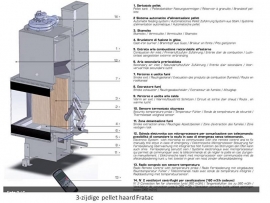 L'Artistico Fratac V M16 3-zijdige pellethaard 16 kW