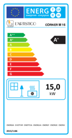 L'Artistico Corner M16 pellet hoekhaard 16 kW