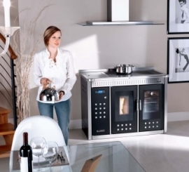 Klover SMART 120  -  pellet CV-fornuis met oven