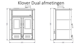 Klover DUAL 27,4 kW (keramiek) - hybride CV-kachel