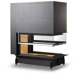 PanTech EVO 100 V LD - 3-Zijdige haard met liftdeur