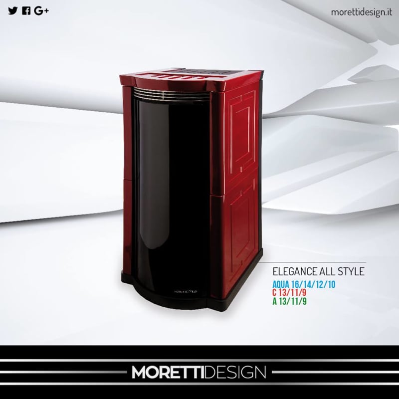 Moretti Elegance Style 10 t/m 16 kW CV-pelletkachel