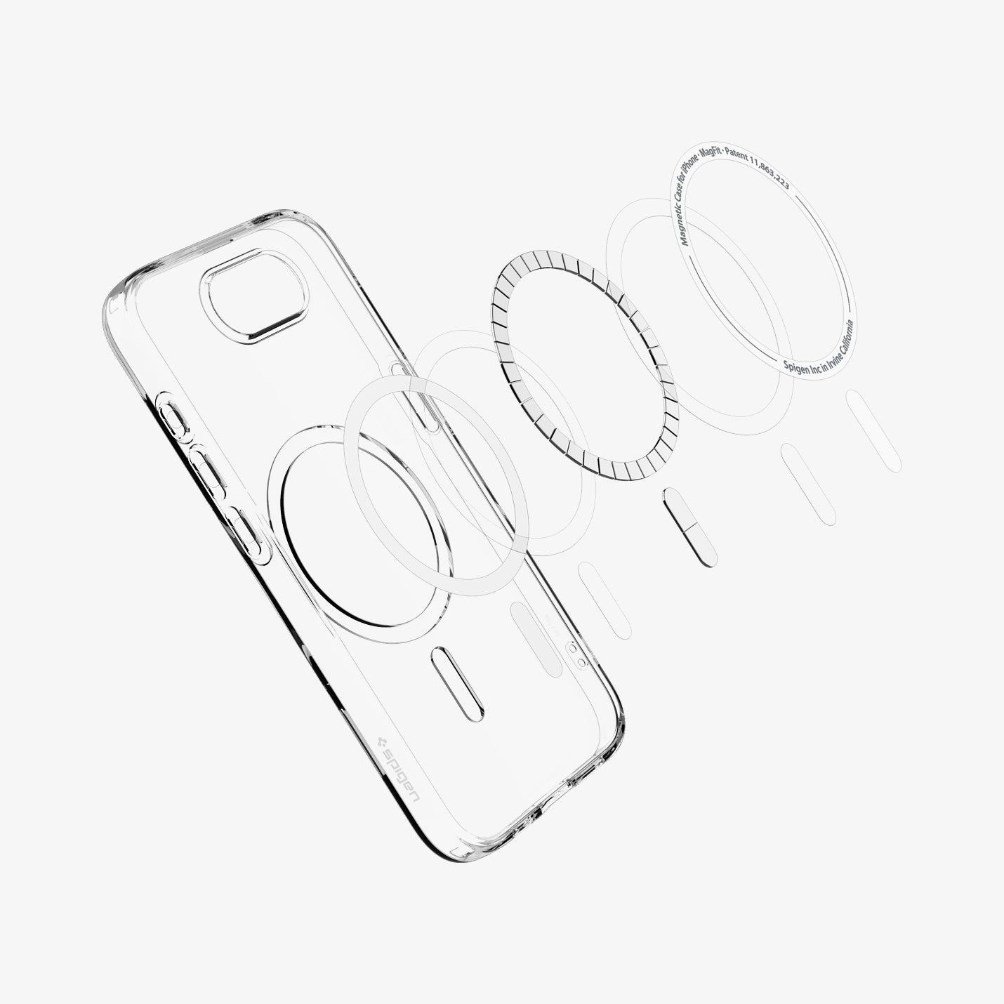 iPhone 16e: Spigen liquid Crystal with Magfit (white)