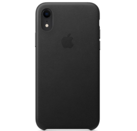 iPhone XR: Leather case (zwart)