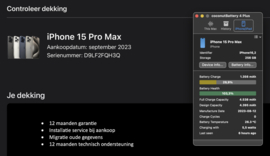 (No.5588) iPhone 15 Pro Max 256GB Blauw Titanium **A-Grade**