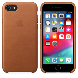 iPhone 7 / 8 / SE (2020): Leather case (Zadelbruin)