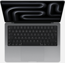 (No.000) MacBook Pro (late-2023) 14" M3 8-C CPU, 10‑C GPU, 8GB /512GB  Space Gray **Nieuw**
