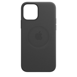 iPhone 12 & 12 Pro: leather case (zwart)