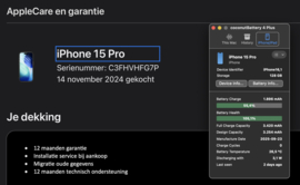 (No.6751) iPhone 15 Pro 128GB naturel Titanium **A -Grade**