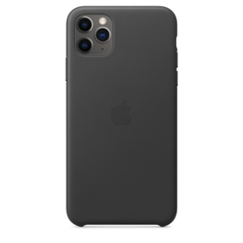 iPhone 11 pro Max: Leather case (black)