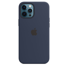 iPhone 12 Pro Max: Liquid Silicone case (Marine Blauw)