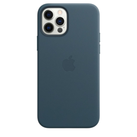 iPhone 12 / 12 Pro: leather case Baltisch blauw