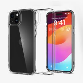 iPhone 15 Plus: Spigen Ultra Hybrid case (Clear)