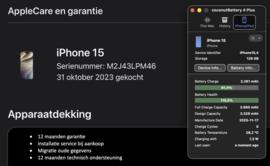 (No.6888) iPhone 15 Zwart 128GB  **A/B-Grade**