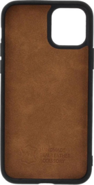 iPhone 12 Pro Max: MINIM 2 in 1 leather Bookcase wallet (Cognac)