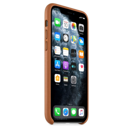 iPhone 11 Pro: leather case (Zadelbruin)