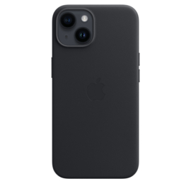 iPhone 14: leather case (zwart)