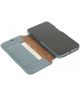 iPhone 13: MINIM  leather Bookcase  (Blauw)