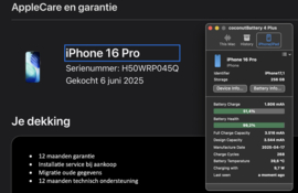 (No.6447) iPhone 16 Pro 256GB Black Titanium **B-Grade**