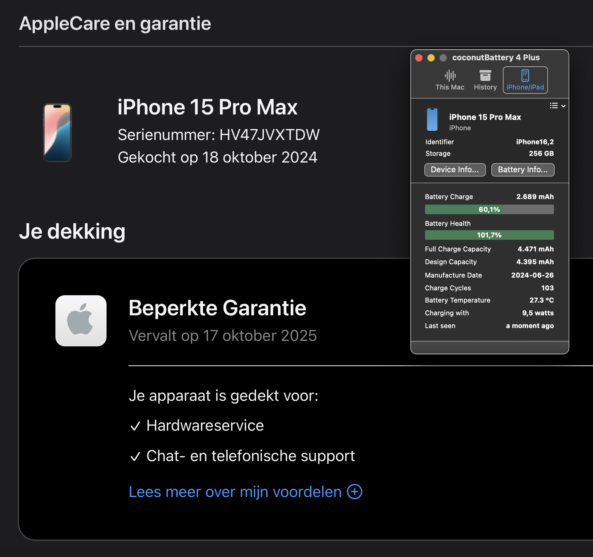 (No.5842) iPhone 15 Pro Max 256GB Naturel Titanium **A-Grade**