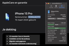 (No.6819) iPhone 15 Pro 128GB Black Titanium **A-Grade**