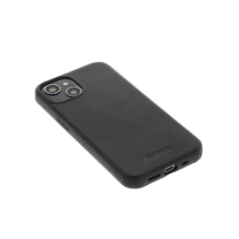 iPhone 14: MINIM  leather Backcover  (Zwart)