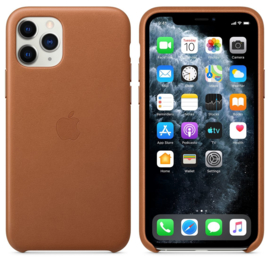 iPhone 11 Pro: leather case (Zadelbruin)