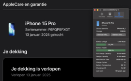 (No.6805) iPhone 15 Pro 128GB Black Titanium **A-Grade**