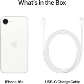 (No.6404)  iPhone 16e Zilver 128GB  **Open-Box-As-is**