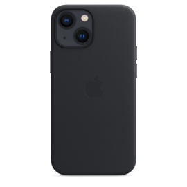 iPhone 13: leather case (zwart)