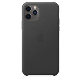 iPhone 11 Pro: leather case (zwart)