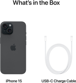 (No.6556) iPhone 15 Zwart 128GB  **A-Grade**
