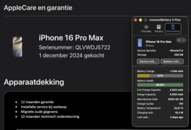 (No.6911) iPhone 16 Pro Max 256GB Black Titanium **A-Grade**