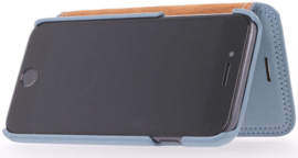 iPhone 7 / 8 / SE (2020): MINIM  leather Bookcase  (Blauw)