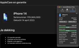 (No.6405) iPhone 14 Blauw 128GB  **A-Grade**