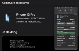 (No.6357) iPhone 13 Pro 128GB Graphite **A-Grade**