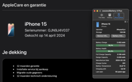 (No.5892) iPhone 15 Blauw 128GB  **A-Grade**