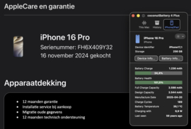 (No.6927) iPhone 16 Pro 256GB Black Titanium **A/B-Grade**