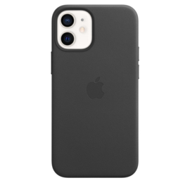 iPhone 12 Mini: Leather case (black)