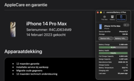 (No.6922) iPhone 14 Pro Max 128GB Space Black **A-Grade**