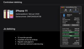 (No.4778) iPhone 11 64GB Wit **A-Grade**