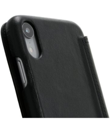 iPhone Xr: MINIM  leather Bookcase  (Zwart)