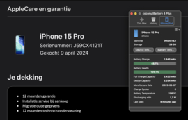 (No.6356) iPhone 15 Pro 128GB white Titanium **A -Grade**