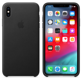 iPhone XS Max: Leather case (zwart)