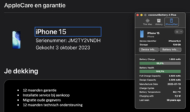 (No.6555) iPhone 15 Blauw 128GB  **B-Grade**