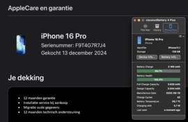 (No.6358) iPhone 16 Pro 128GB Black Titanium **A-Grade**