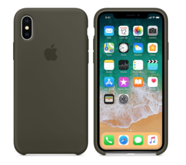 iPhone X / Xs: Liquid Silicone case (Olive)