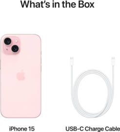 (No.4328) iPhone 15 Pink 128GB  **Nieuw**