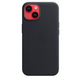 iPhone 14: leather case (zwart)